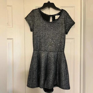 Black/silver sparkly romper